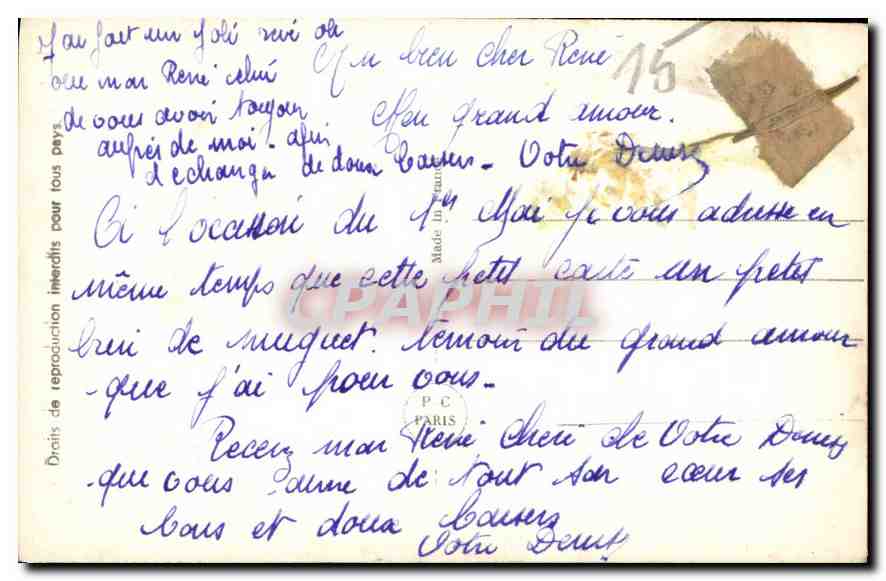 CPA J'ai fait un Reve Femme — Verso