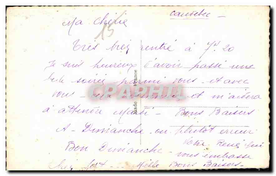CPA Vous m'avez offert votre amour Le mien je vous l'oofre a mon tour Femme — Rückseite