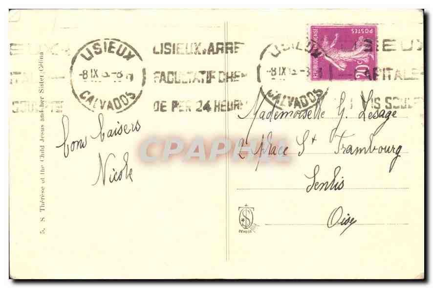Sainte Thérèse de l'Enfant Jésus à 15 ans et sa sœur Céline — édition non identifiée — Reverso