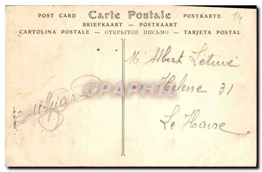 CPA La Delivrande Calvados la Basilique cote de l'Abside  — Verso