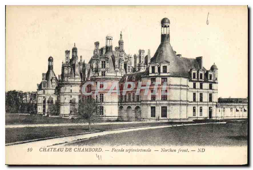 CPA Chateau de Chambord Facade septentrionale 