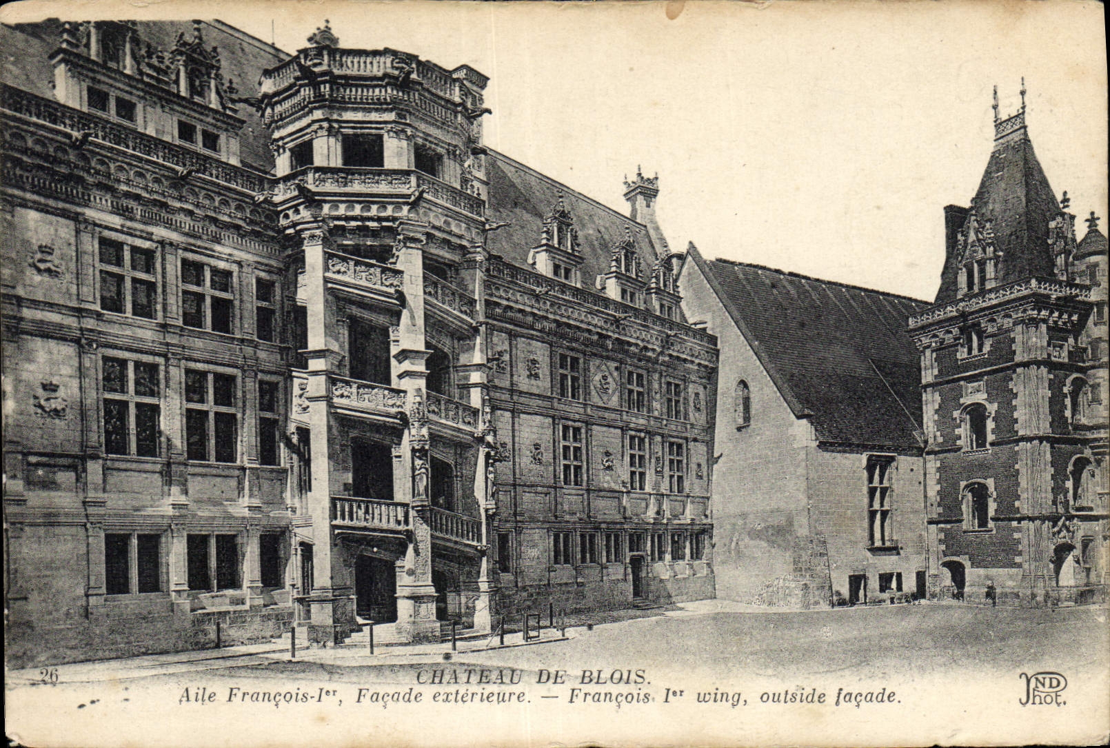 Château de Blois — Aile François Ier, façade extérieure — JND Phot.