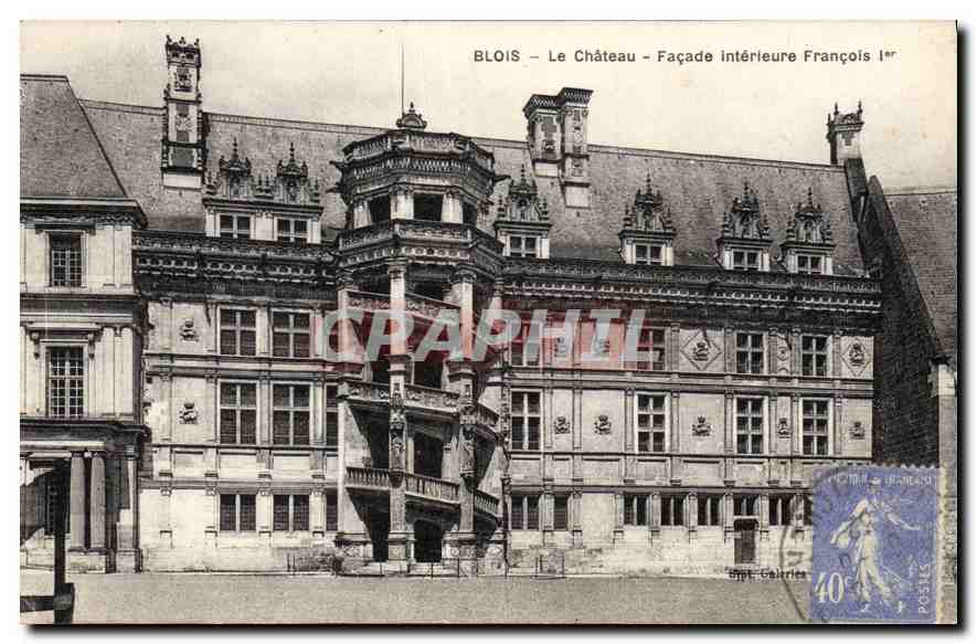 CPA Blois Le Chateau facade interieure Francois Ier 