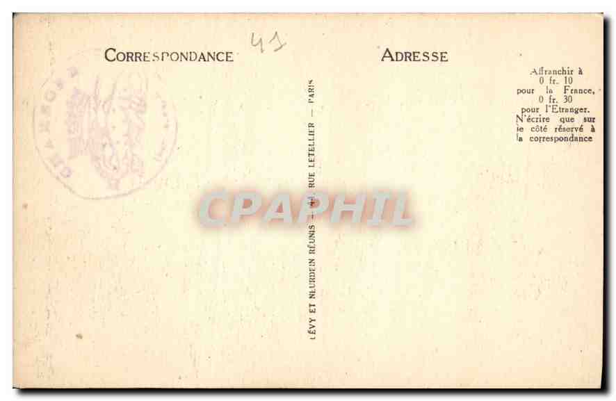 CPA Chambord Lucarnes et Cheminees  — Rückseite