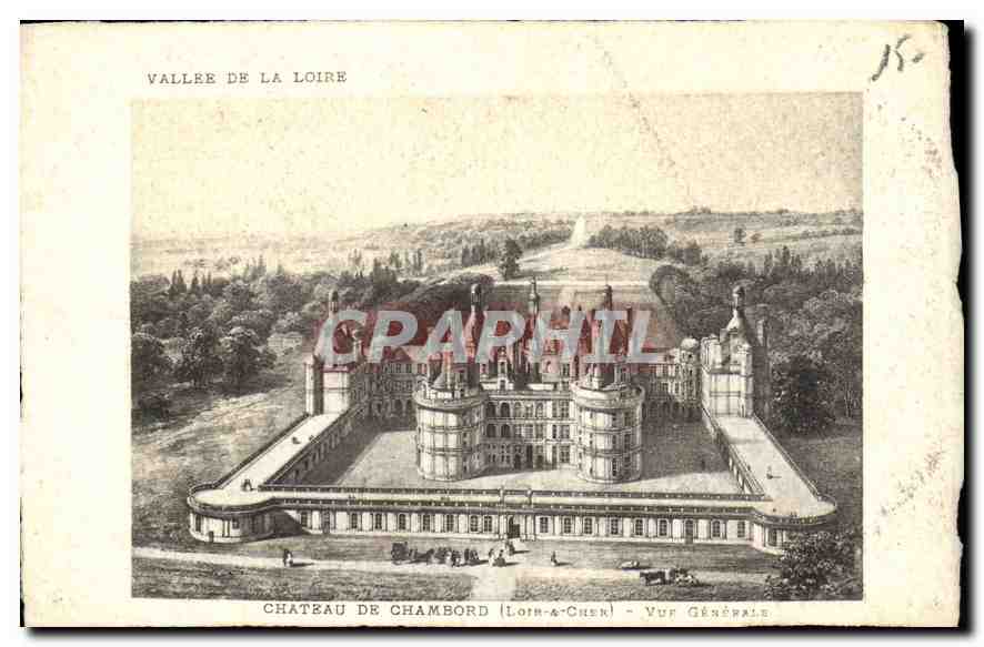 CPA Valee de la Loire Chateau de Chambord Loir & Cher Vue generale 