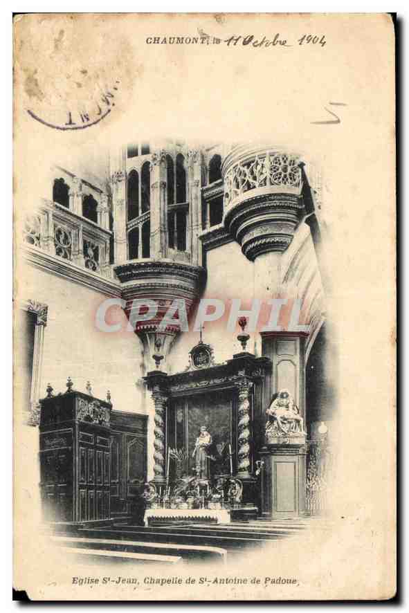 CPA Chaumont Eglise St Jean Chapelle de St Antoine de Padoue