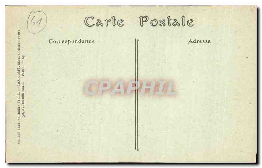 CPA Chateau de Blois Aile Francois I Soubassement du Grand Escalier  — Back