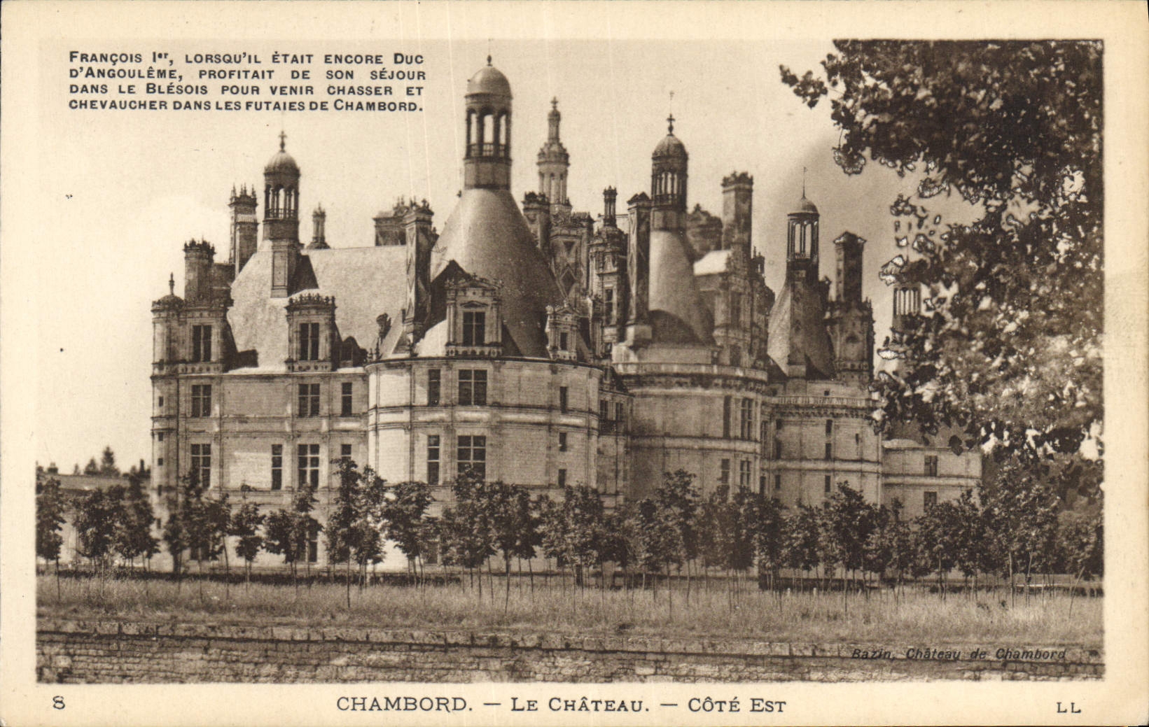 Chambord — Le Château — Côté Est — Razin