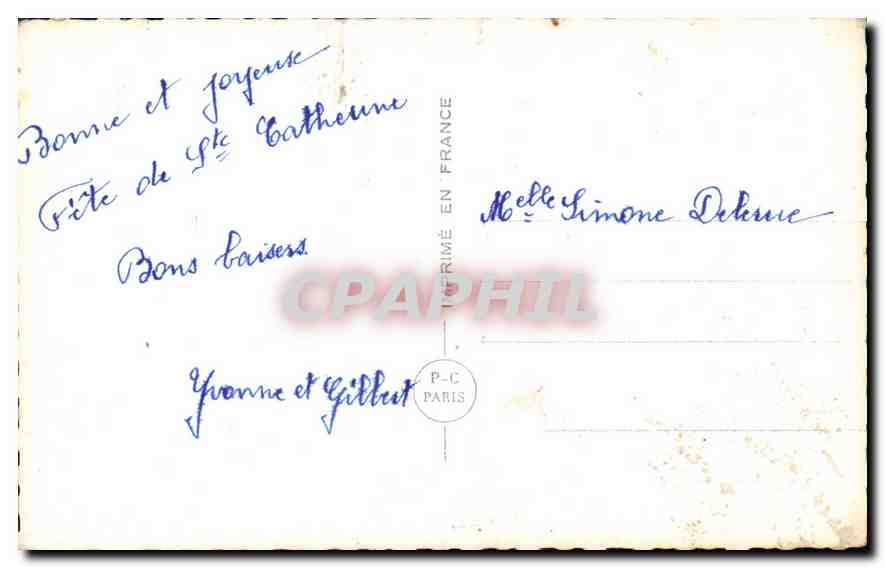 CPA Fantaisie Femme — Verso