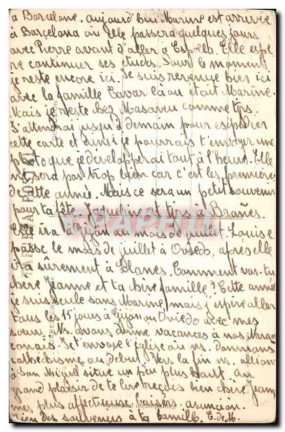 CPA Oviedo Santa Maria de Naranco Coro  — Verso