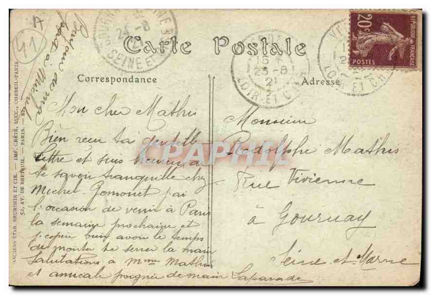 Blois — Vue générale en aval de la Loire — NDHOT — Rückseite