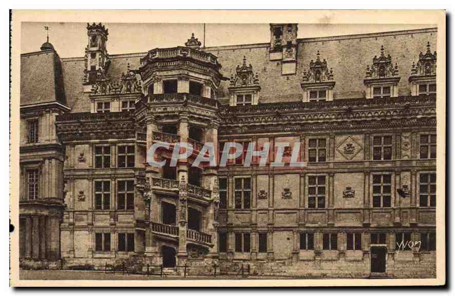 CPA La Douce France Chateaux de la Loire Chateau de Blois Escalier Francois I 