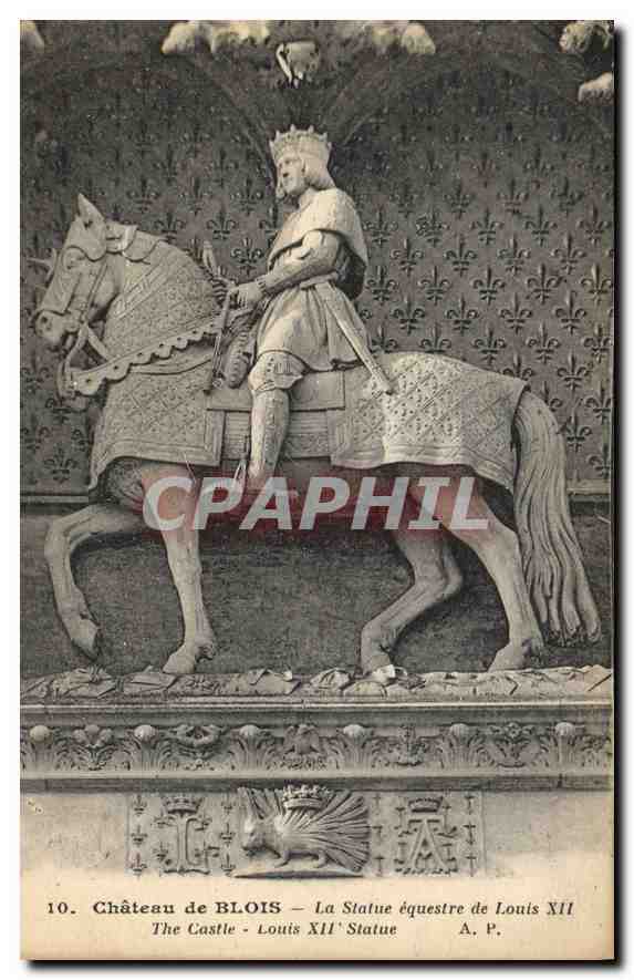 CPA Chateau de Blois La Statue equestre de Louis XII 
