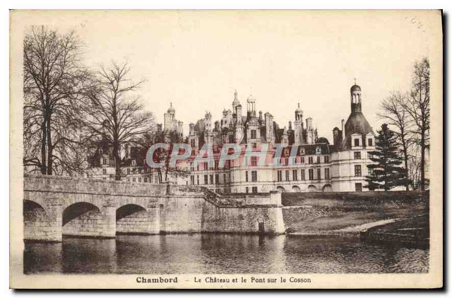 CPA Chambord le Chateau et le Pont sur le Cosson 