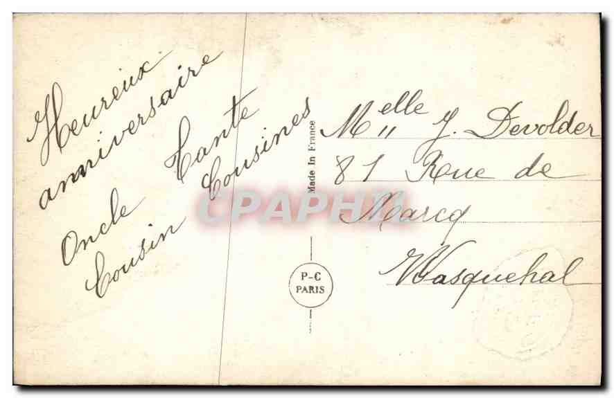 CPA Bonne Fete Femme — Rückseite