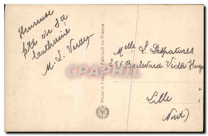 CPA Vive Ste Catherine Femme — Verso