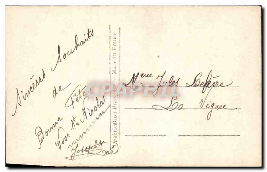 CPA Femme — Rückseite