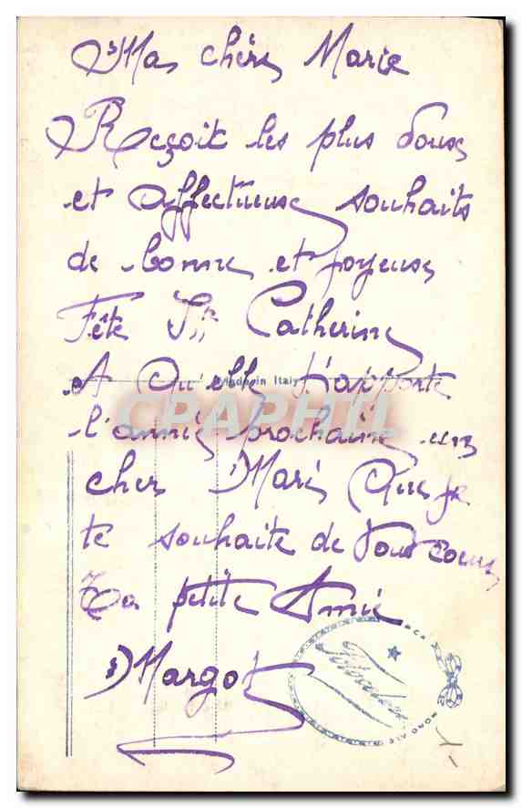 CPA Bonne Fete Femme — Rückseite