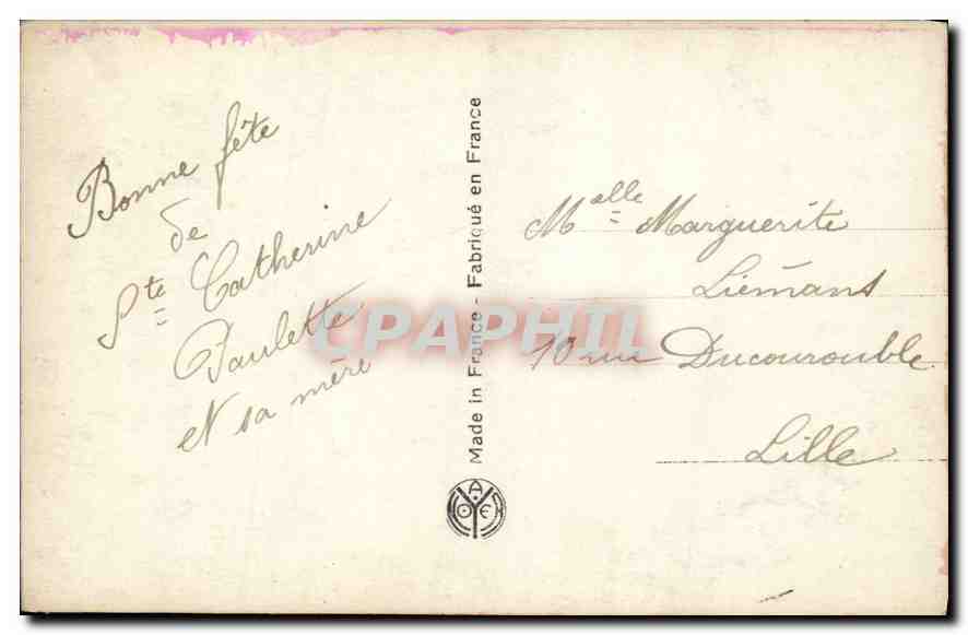 CPA Femme — Rückseite