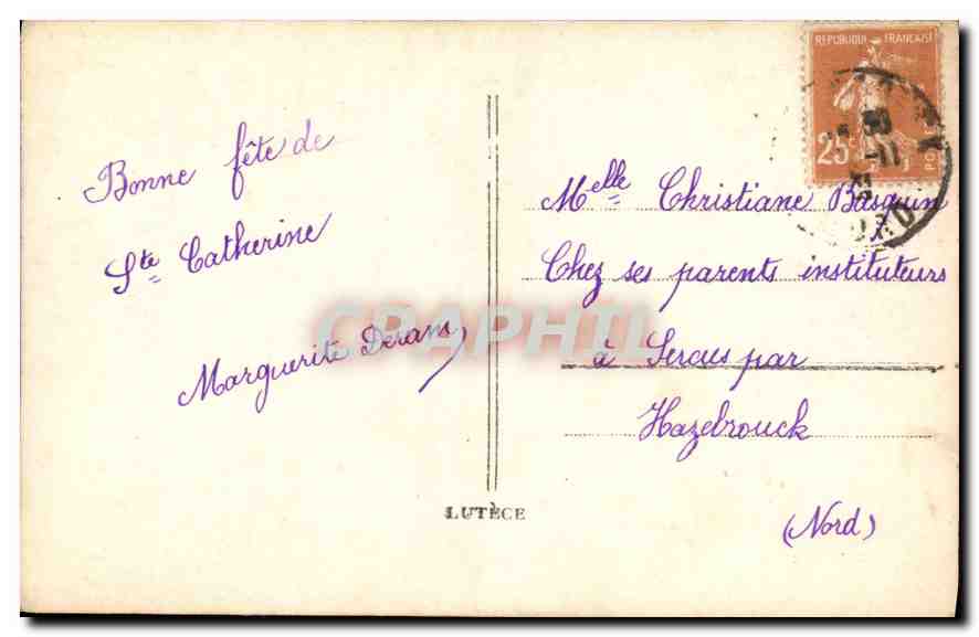 CPA Femme — Rückseite