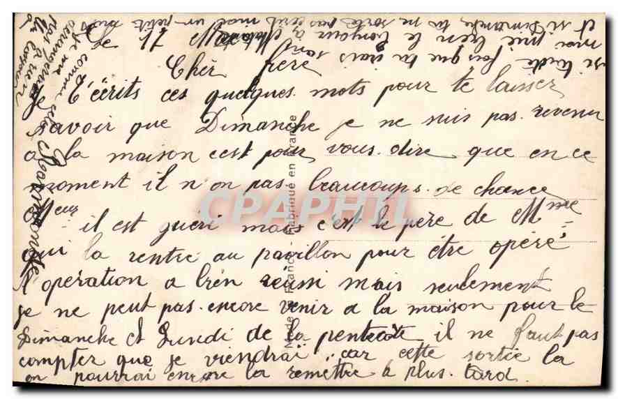 CPA Femme  — Verso