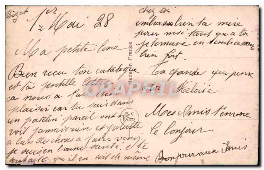 Portrait d'une jeune femme — éditeur P.C. Paris, n° 2476 — Rückseite