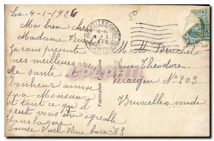 CPA Bonne Annee Femme — Verso