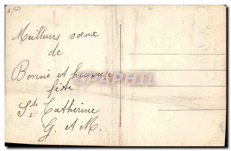 CPA Vive Ste Catherine Femme — Verso