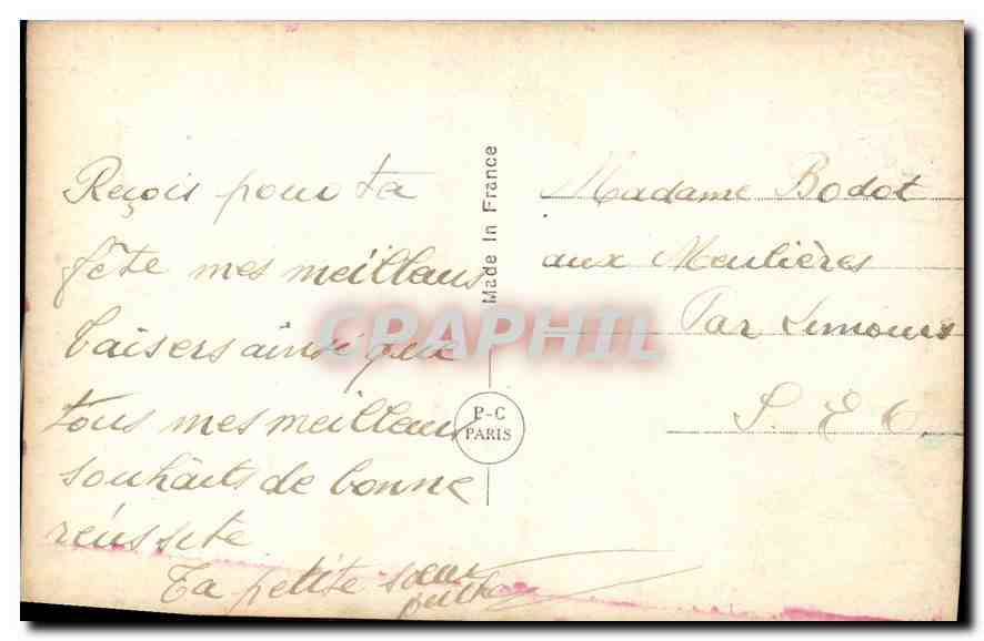 CPA Femme — Verso
