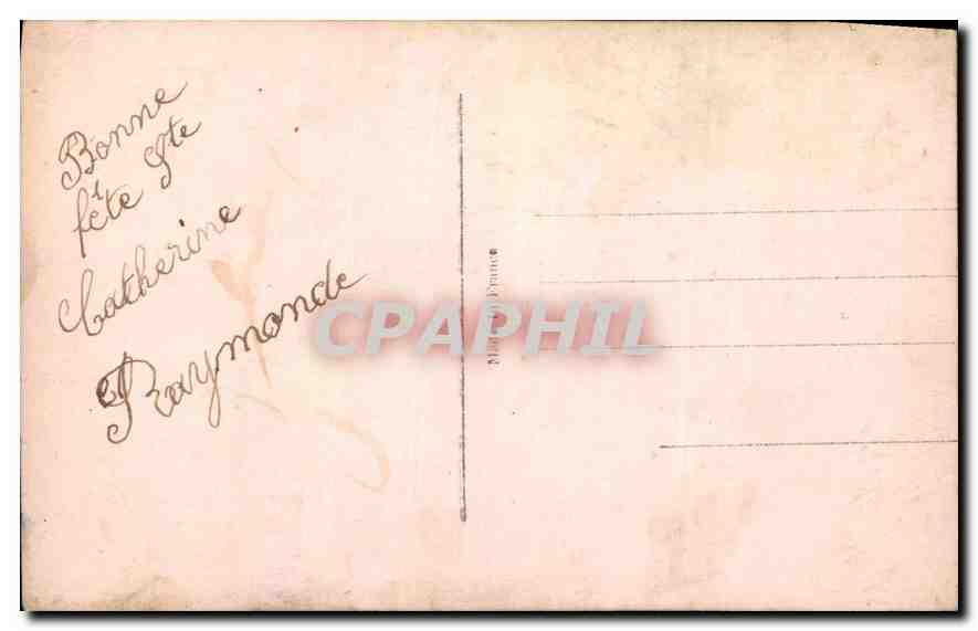 CPA Femme — Verso