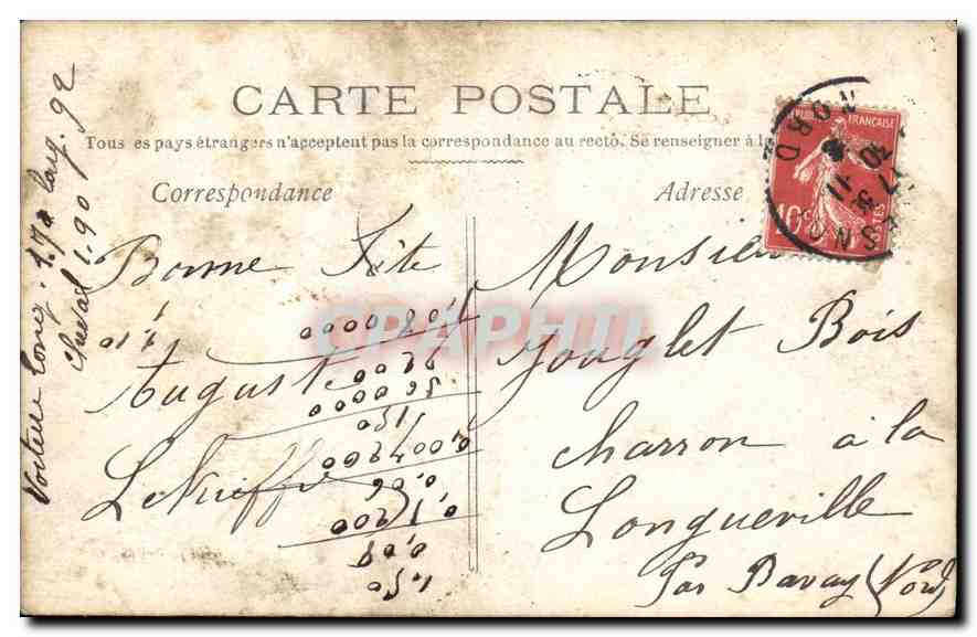 CPA Vive St Eloi Homme Forgeron — Rückseite