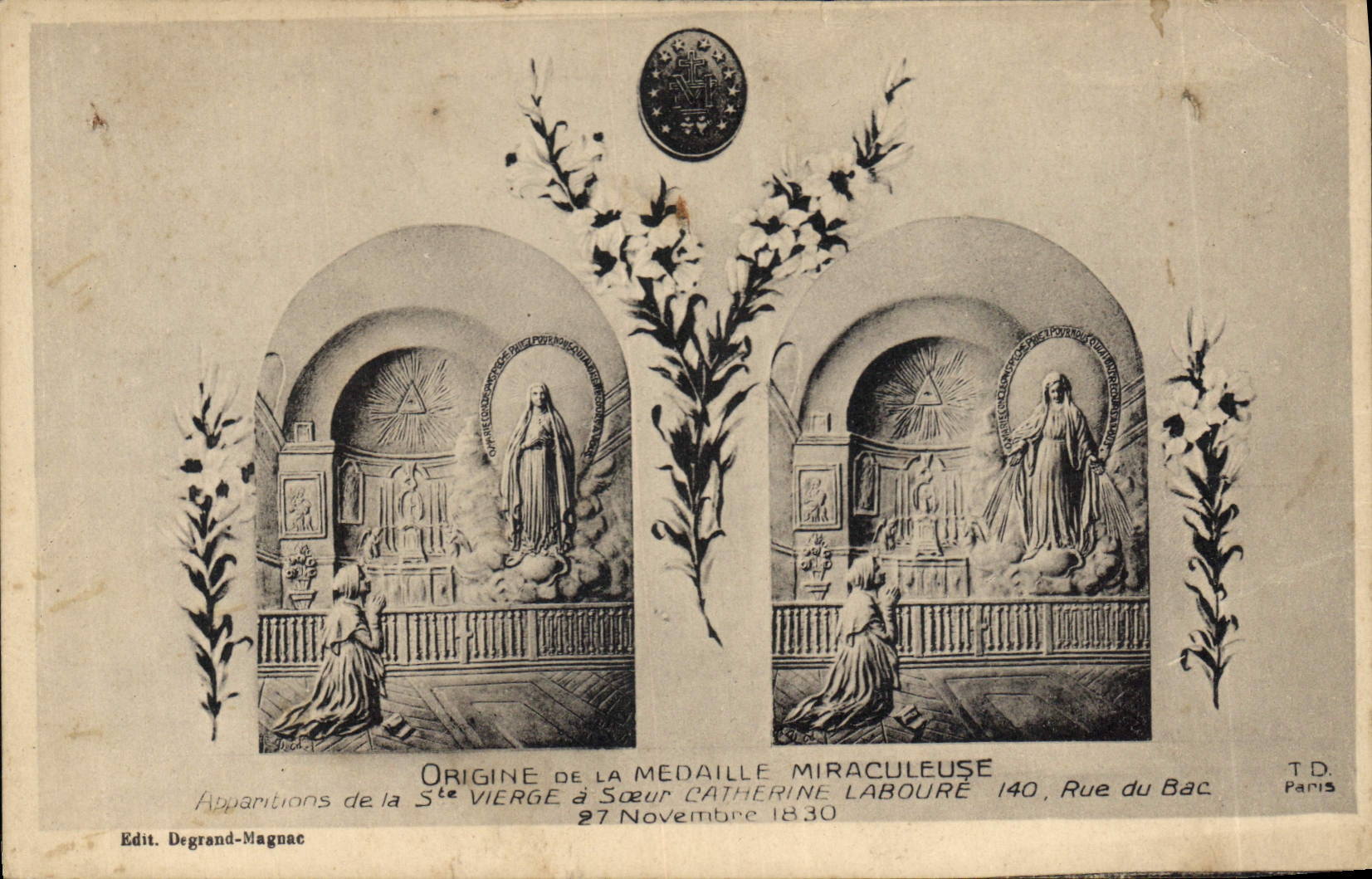 CPA Origine de la Medaille miraculeuse 