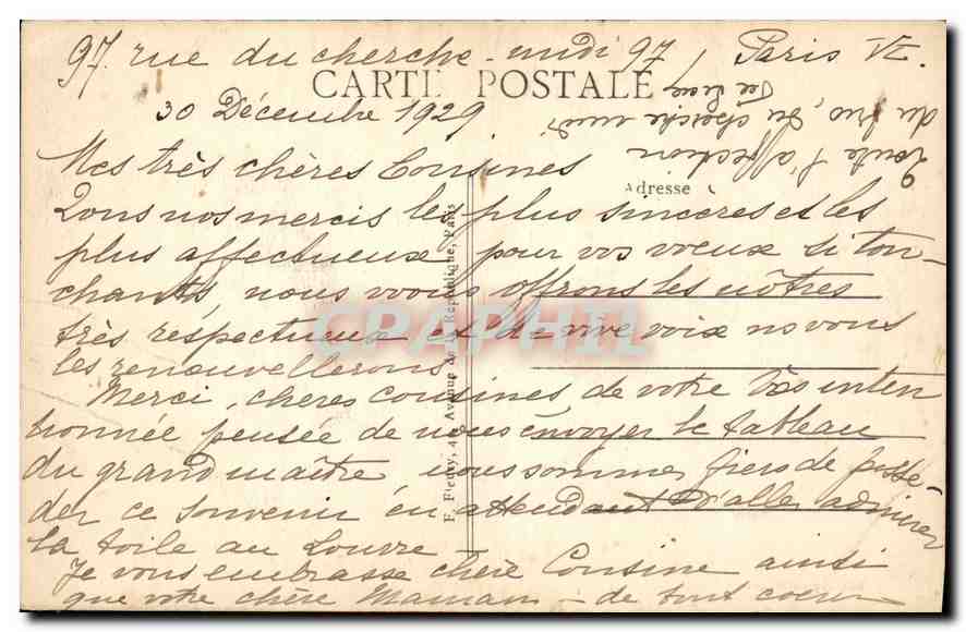 CPA Origine de la Medaille miraculeuse  — Back