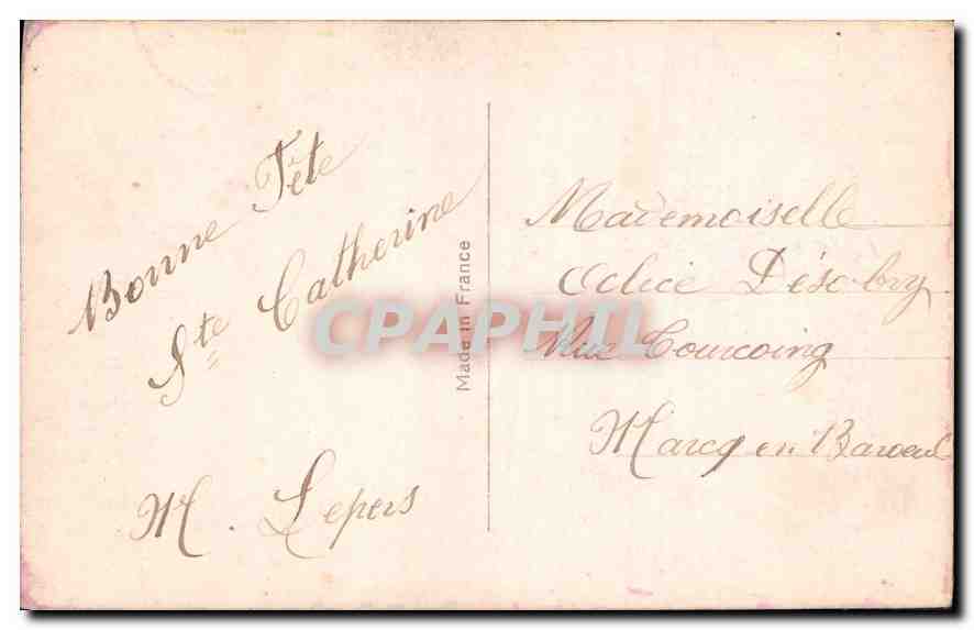 CPA Femme — Verso