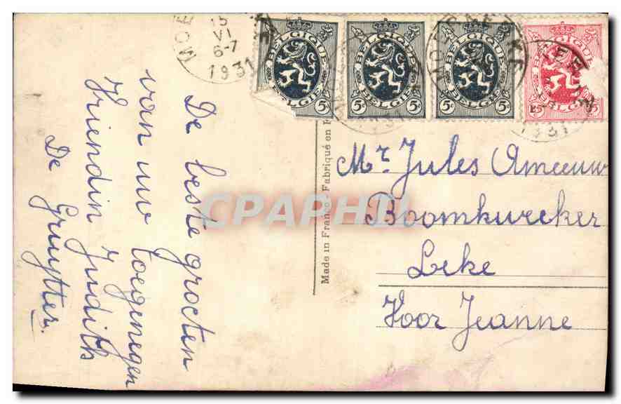 CPA Femme — Rückseite