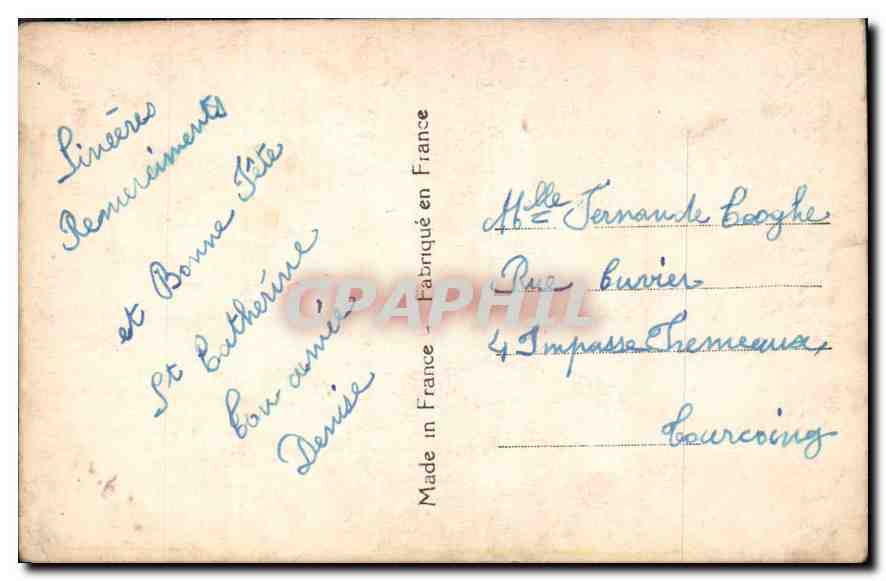 CPA Femme — Rückseite