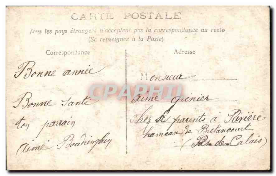 CPA Bonne Fete Homme — Rückseite