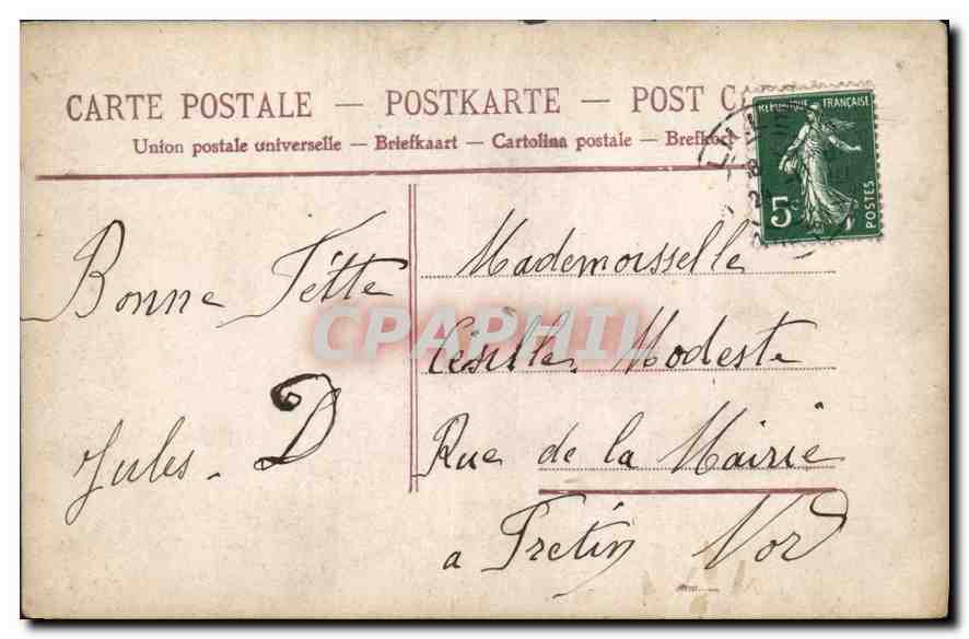 CPA Vive St Catherine Femme — Rückseite