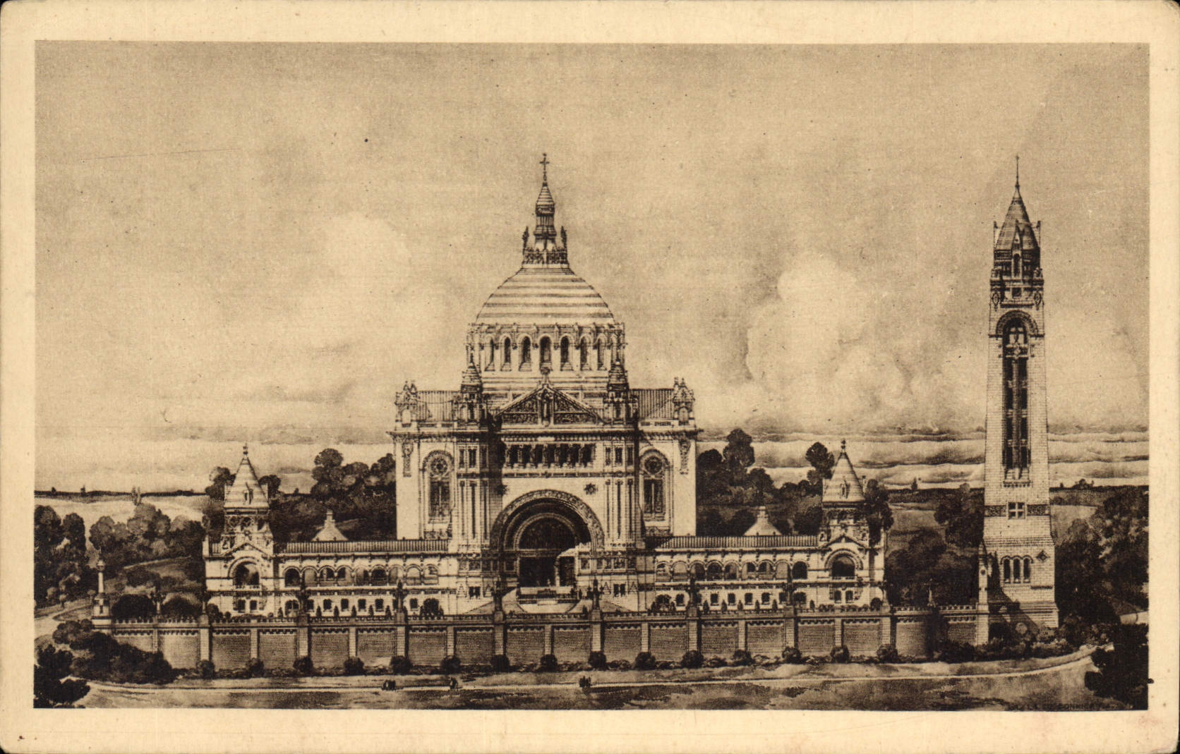 Basilique du Sacré-Cœur — Vue générale du projet — Édition C. B. S. T.