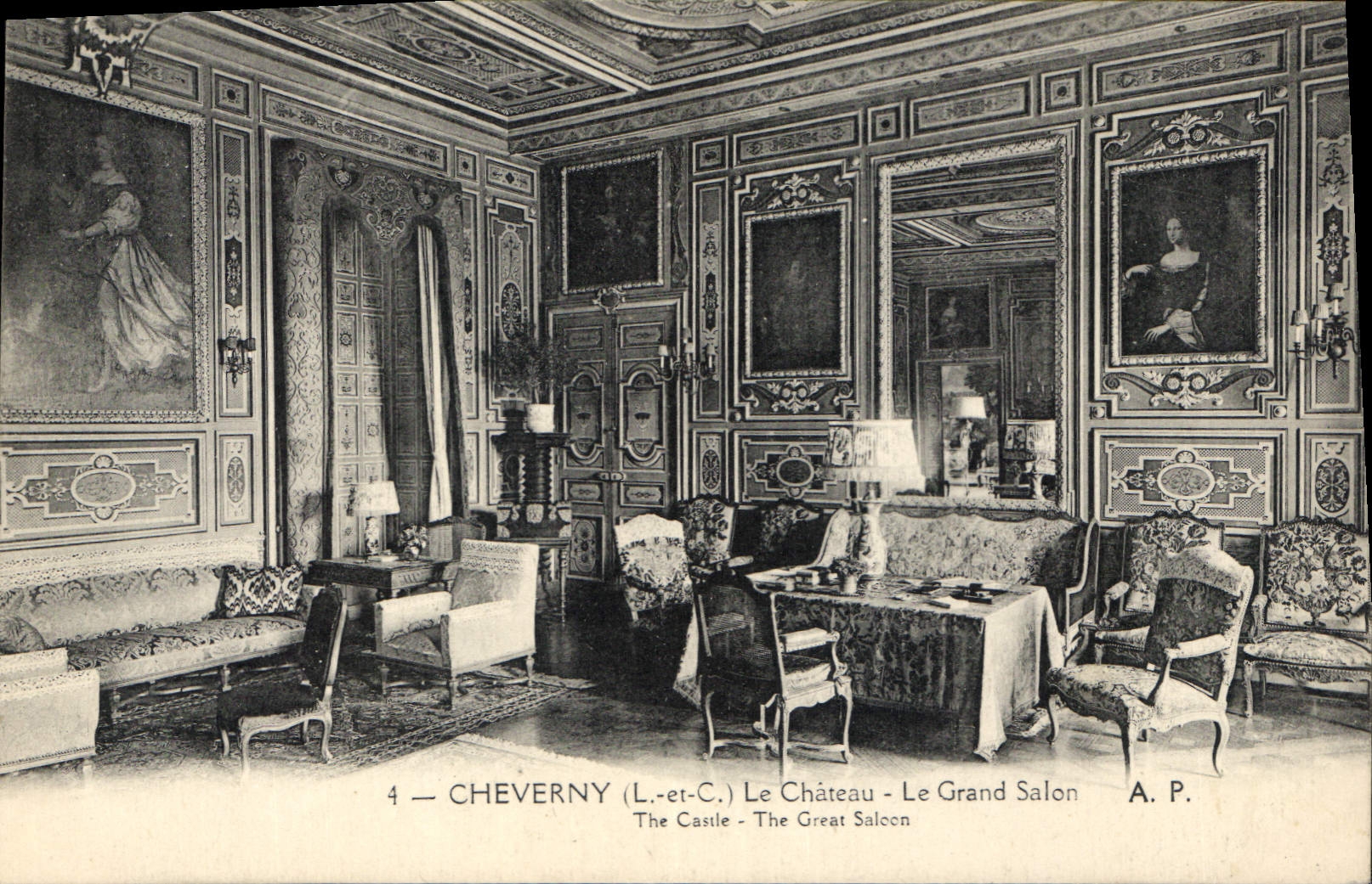 Cheverny (Loir-et-Cher) — Le Château - Le Grand Salon — A.P.