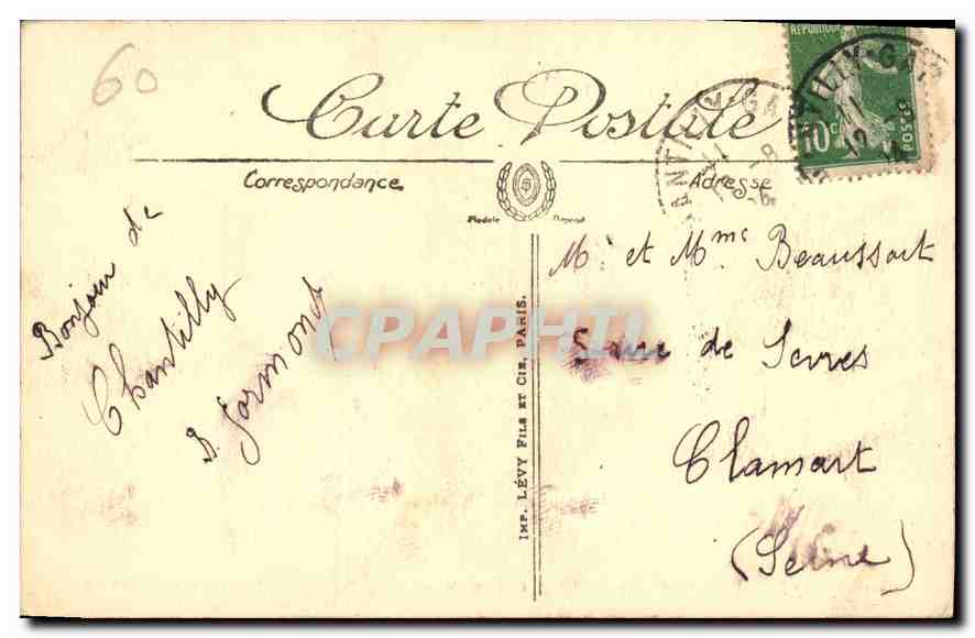 Chantilly — Le Viaduc des Étangs de Comelle — Édition spéciale Quiqueret — Rückseite