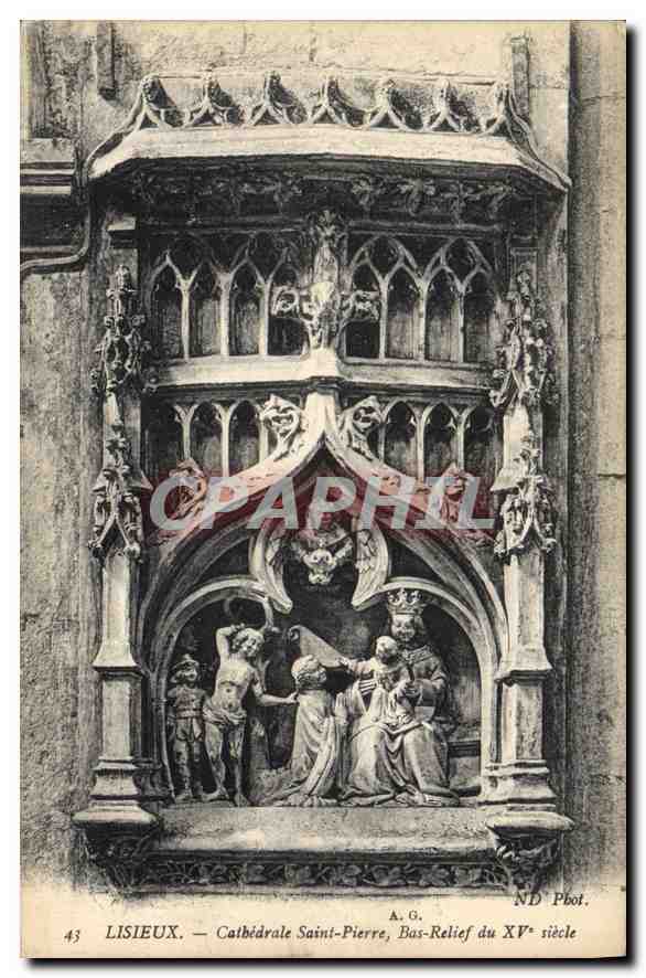 Lisieux — Kathedrale Saint-Pierre, Relief des 15. Jahrhunderts — A.G. Phot.