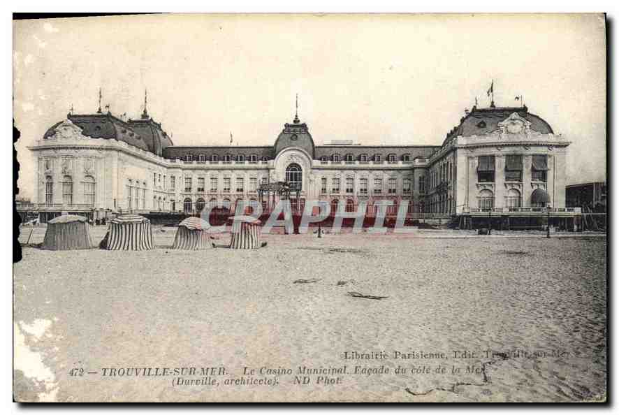 CPA Trouville sur Mer Le Casino Municipal Facade du cote de la Mer 