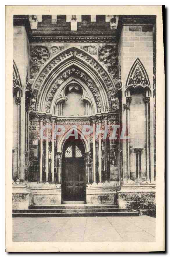 Lisieux — Un des portails de la Cathédrale Saint-Pierre — Cartes 'La Cigogne', 25, av. de la République, Deauville