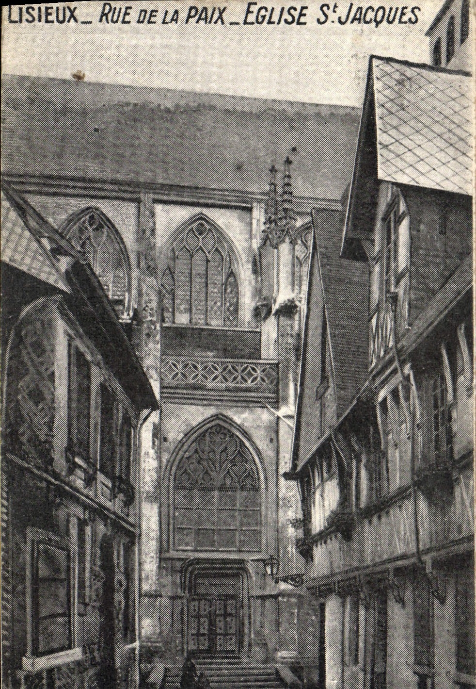 CPA Lisieux Rue de la Paix Eglise St Jacques 