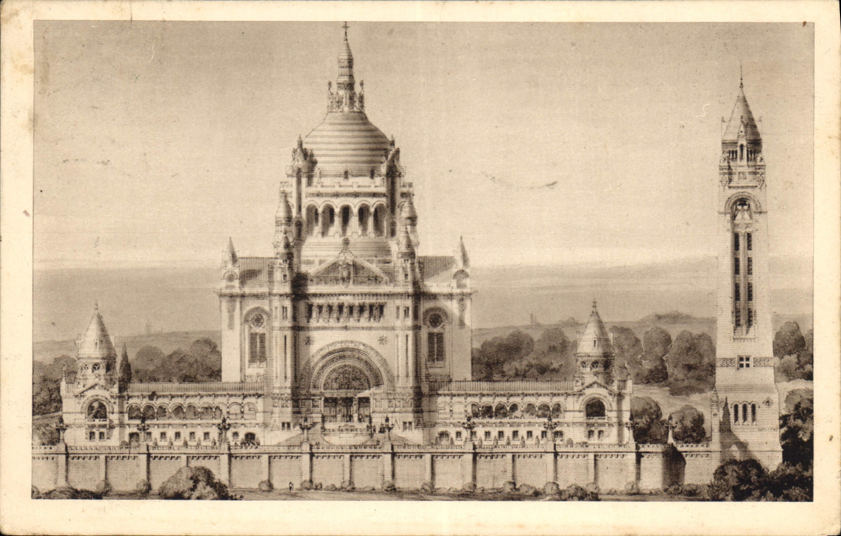 La Basilique de Lisieux — Vue Générale du Projet — Reproduction Drager