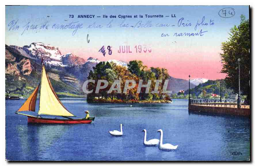 Annecy — Île des Cygnes et la Tournette — LL