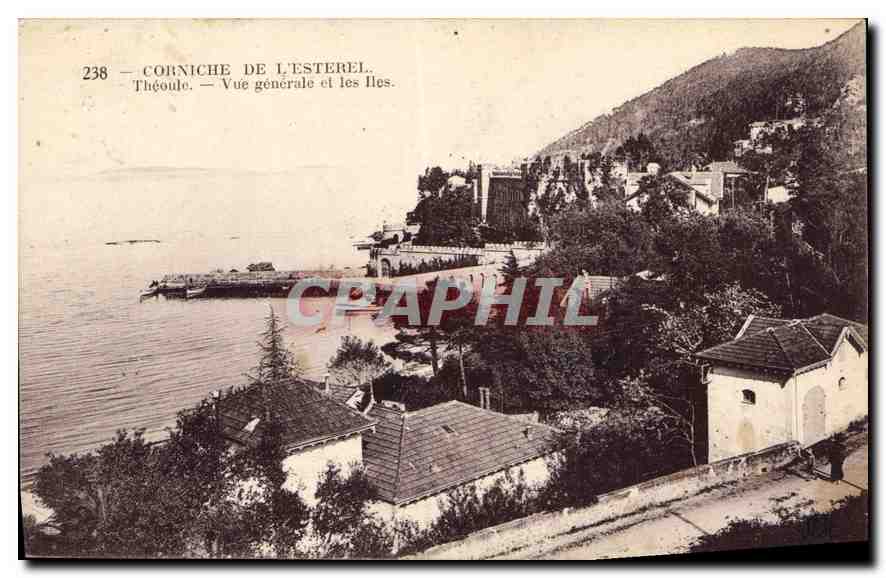 CPA Corniche de l'Esterel Theoule Vue generale et les Iles 
