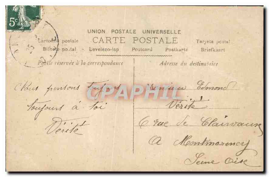 CPA Cueillies pour vous Enfant — Verso