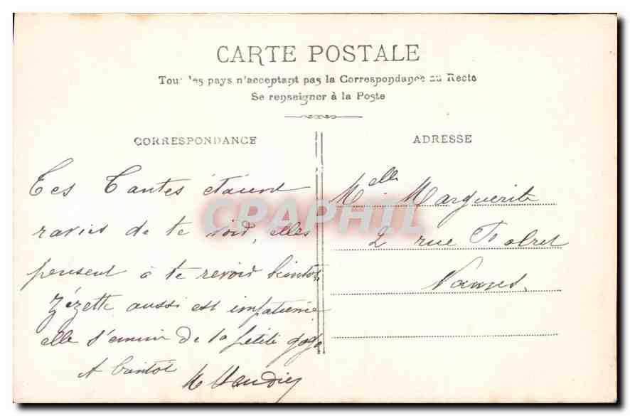 CPA Mon Dieu que cetait bon queva dire Papa Enfant — Verso